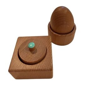 Lovevery set of Wooden Egg Cup and Pincer puzzle Montessori toys